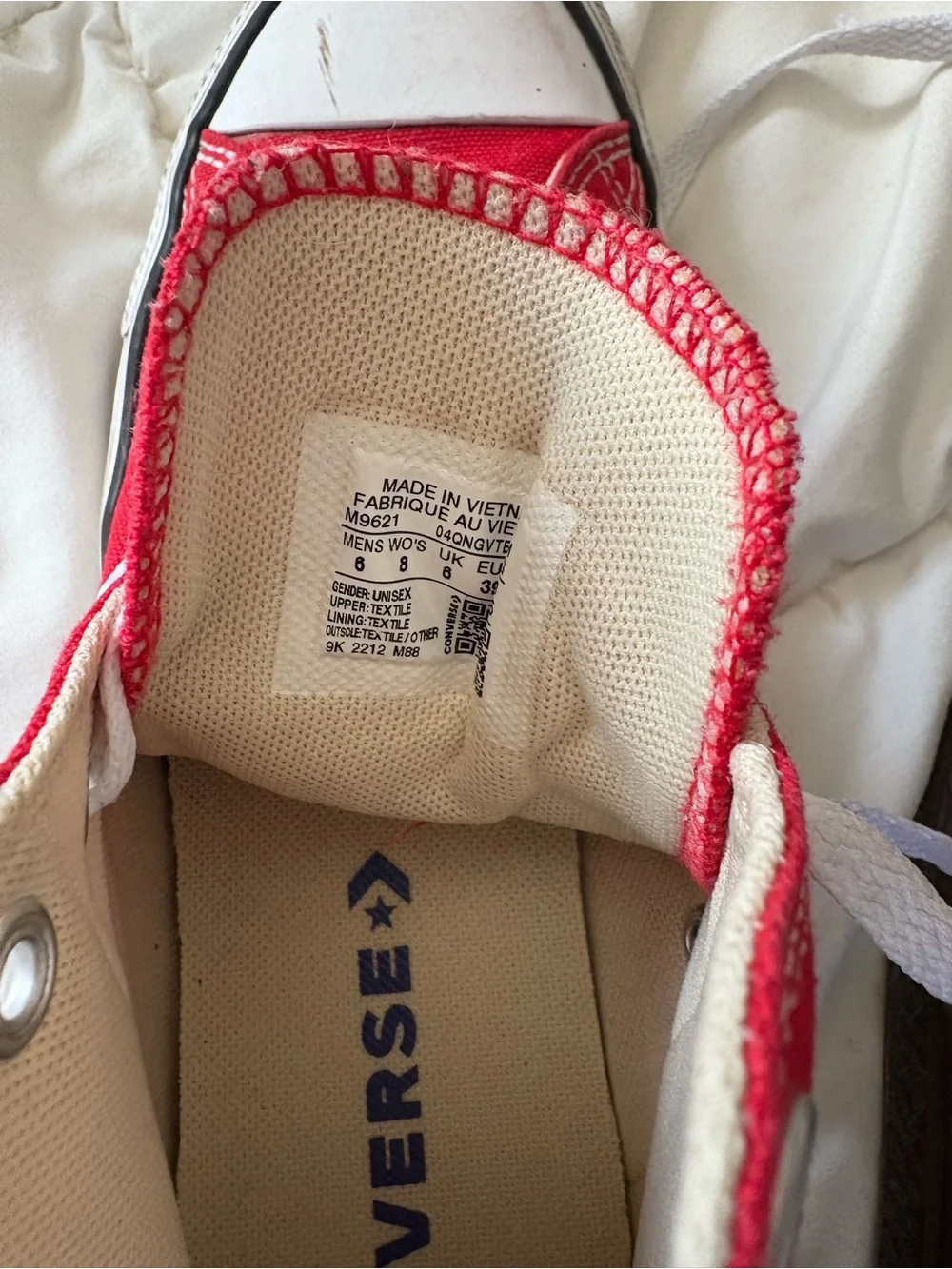 Converse Red High-Top Canvas Sneakers with White Accents